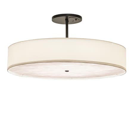Meyda Tiffany Cilindro 42" Wide LED Semi-Flush Drum Ceiling Fixture Flat Black / Gloss White