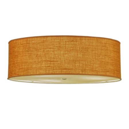 Meyda Tiffany Cilindro 3 Light 36" Wide Semi-Flush Drum Ceiling Fixture with Copper Burlap Shade - Nickel Finish Nickel