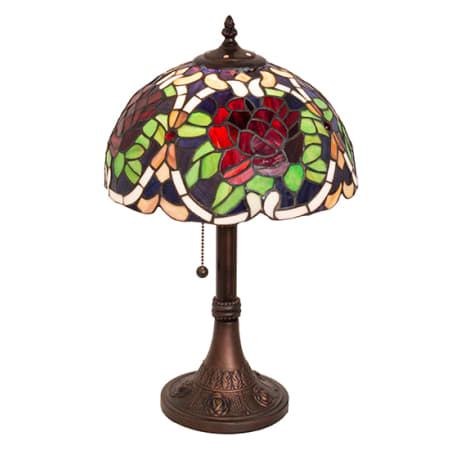 Meyda Tiffany Renaissance Rose 17" Tall Buffet Table Lamp Mahogany Bronze