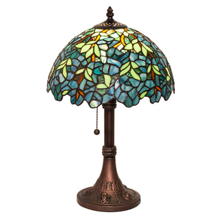 Meyda Tiffany Nightfall Wisteria 17" Tall Buffet Table Lamp Mahogany Bronze