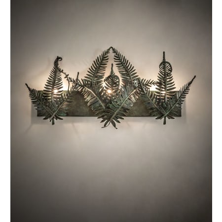 Meyda Tiffany Fern 28" Wide Vanity Light Fiddlehead Green