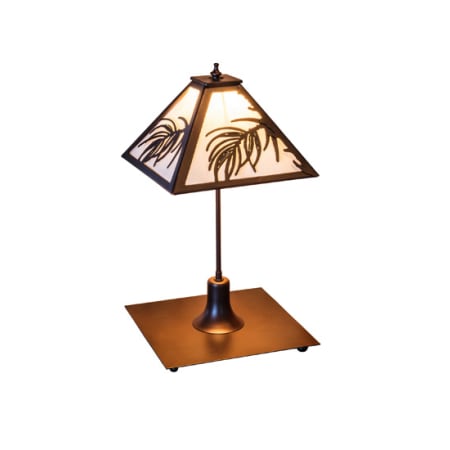 Meyda Tiffany Pine Needle 21" Tall Buffet Table Lamp Mahogany Bronze