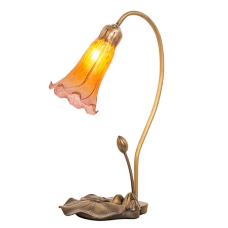 Meyda Tiffany Tiffany Pond Lily 16" Tall Gooseneck Table Lamp Mahogany Bronze