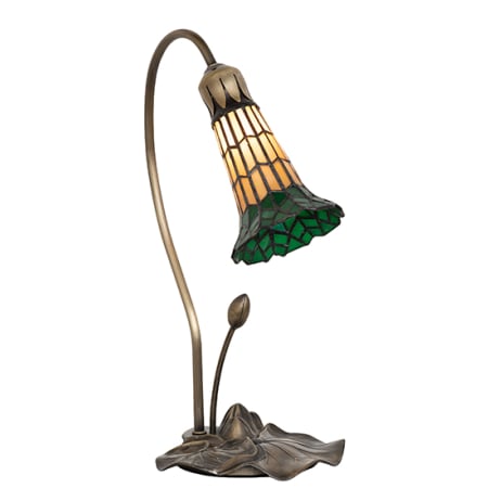 Meyda Tiffany Pond Lily 16" Tall Gooseneck Table Lamp Antique Copper