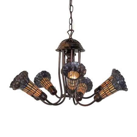 Meyda Tiffany Stained Glass 7 Light 24" Wide Chandelier Mahogany Bronze