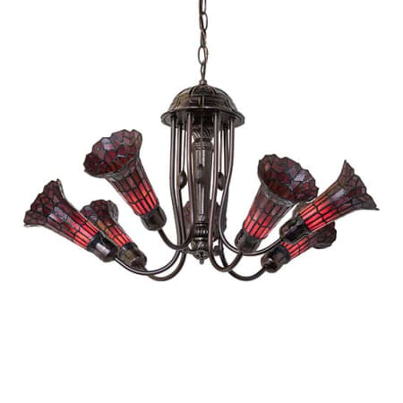 Meyda Tiffany Stained Glass 7 Light 24" Wide Chandelier Mahogany Bronze