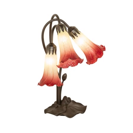 Meyda Tiffany Tiffany Pond Lily 3 Light 16" Tall Gooseneck Table Lamp Mahogany Bronze
