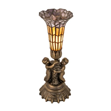 Meyda Tiffany Pond Lily 13" Tall Buffet Table Lamp Antique Brass