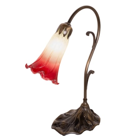 Meyda Tiffany Tiffany Pond Lily 15" Tall Gooseneck Table Lamp Antique Brass
