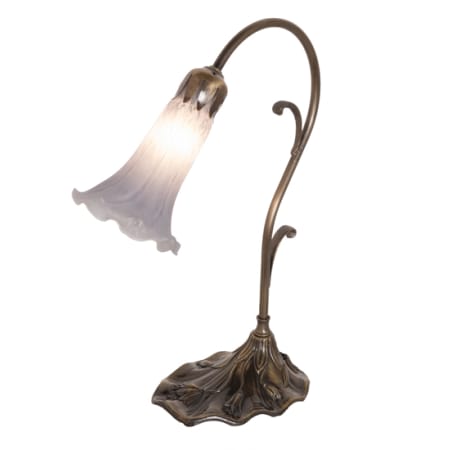 Meyda Tiffany Pond Lily 15" Tall Gooseneck Table Lamp Antique Brass