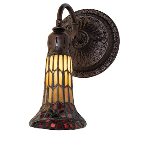 Meyda Tiffany 10" Tall Wall Sconce Mahogany Bronze
