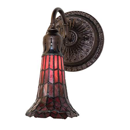 Meyda Tiffany 10" Tall Wall Sconce Mahogany Bronze