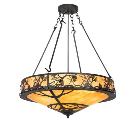 Meyda Tiffany 8 Light 36" Wide Pendant Wrought Iron
