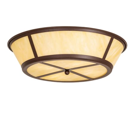 Meyda Tiffany Craftsman Prime 4 Light 23" Wide Semi-Flush Ceiling Fixture - Café Noir Finish Cafe Noir