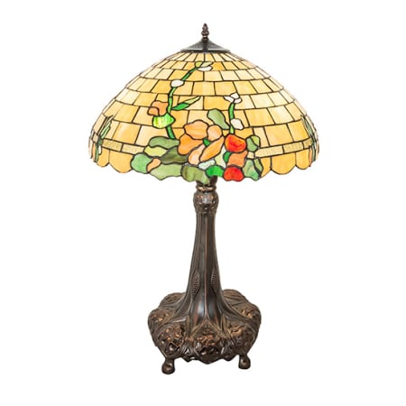 Meyda Tiffany Duffner and Kimberly 3 Light 31" Tall Buffet Table Lamp Mahogany Bronze