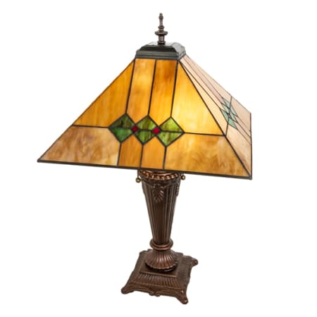 Meyda Tiffany Martini Mission 2 Light 26" Tall Buffet Table Lamp Mahogany Bronze