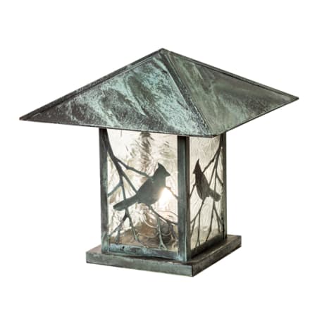 Meyda Tiffany Seneca 18" Tall Pier Mount Post Light Verdigris