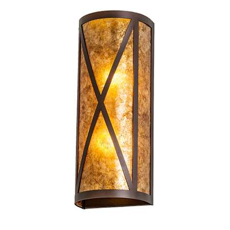 Meyda Tiffany 2 Light 18" Tall Wall Sconce Mahogany Bronze