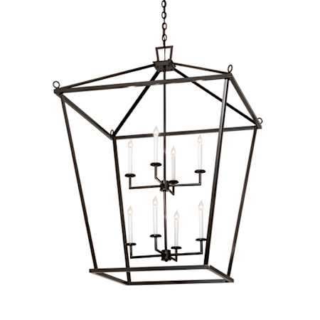 Meyda Tiffany 8 Light 51" Wide Taper Candle Pendant Timeless Bronze