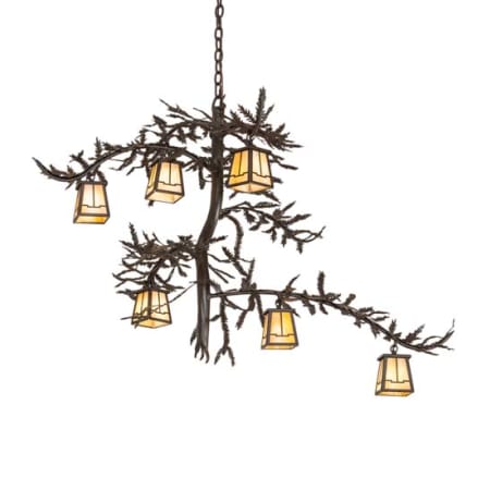 Meyda Tiffany Pine Branch 6 Light 45" Wide Chandelier Oil Rubbed Bronze