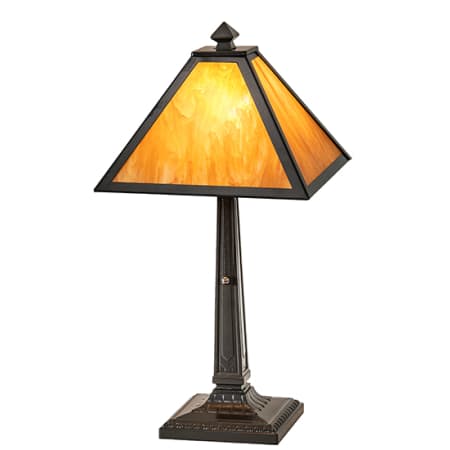 Meyda Tiffany Mission Prime 22" Tall Buffet Table Lamp Mahogany Bronze