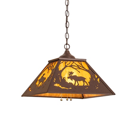 Meyda Tiffany 3 Light 23" Wide Pendant Cafe-Noir