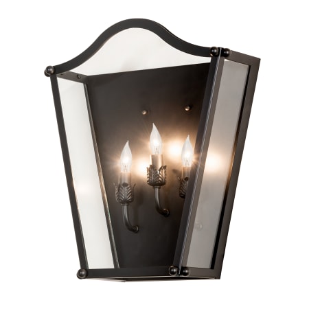 Meyda Tiffany Wine Cellar 3 Light 17" Tall Wall Sconce Blackwash