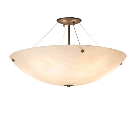 Meyda Tiffany Cypola 6 Light 24" Wide Semi-Flush Bowl Ceiling Fixture Antique Copper