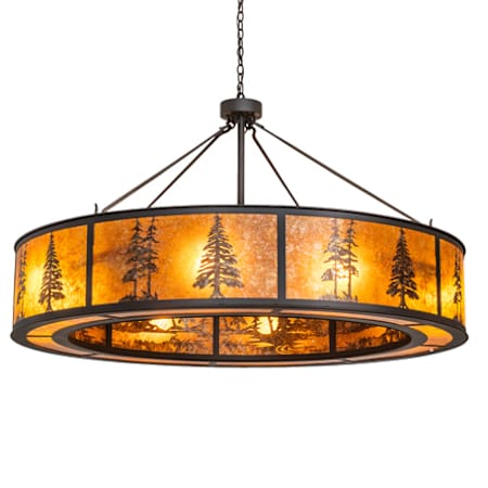 Meyda Tiffany 8 Light 62" Wide Pendant Wrought Iron