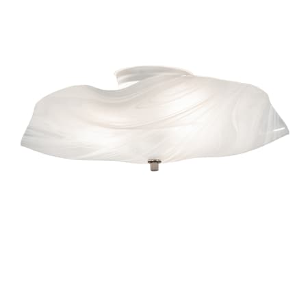 Meyda Tiffany Blanco Swirl 3 Light 16" Wide Semi-Flush Ceiling Fixture with Art Glass Shade White