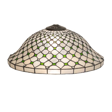 Meyda Tiffany Diamond and Jewel 18" Wide x 8" Tall Stained Glass Lighting Shade Mahogany Bronze