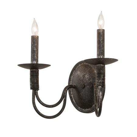 Meyda Tiffany Bell 2 Light 10" Tall Wall Sconce Smoke