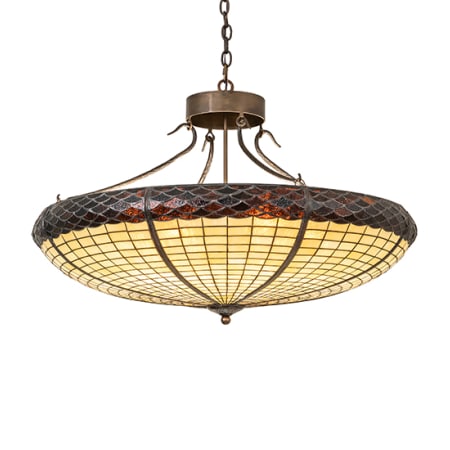 Meyda Tiffany 6 Light 36" Wide Pendant Antique Copper