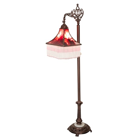 Meyda Tiffany Victoria 60" Tall Buffet Floor Lamp Mahogany Bronze