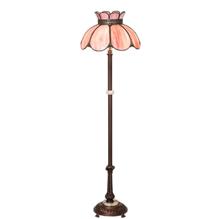 Meyda Tiffany Anabelle 3 Light 62" Tall Buffet Floor Lamp Craftsman Brown / Mahogany Bronze