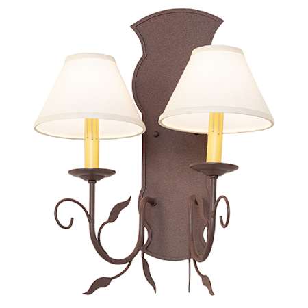 Meyda Tiffany 2 Light 20" Tall Wall Sconce Rust