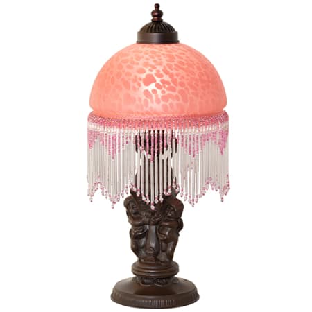 Meyda Tiffany Roussillon Cherub 17" Tall Buffet Table Lamp Mahogany Bronze