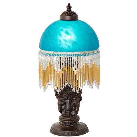 Meyda Tiffany Roussillon Cherub 17" Tall Buffet Table Lamp Mahogany Bronze
