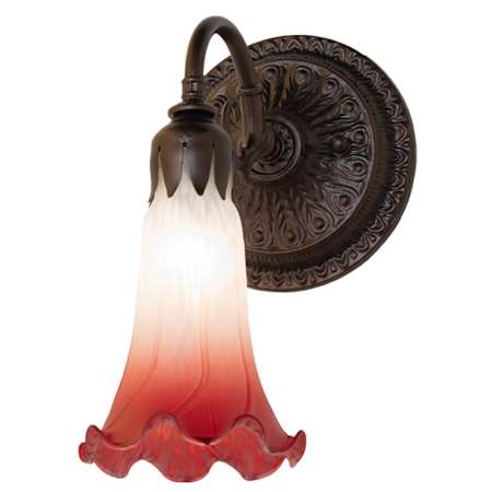 Meyda Tiffany 10" Tall Wall Sconce Mahogany Bronze
