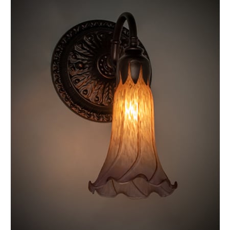 Meyda Tiffany 10" Tall Wall Sconce Mahogany Bronze