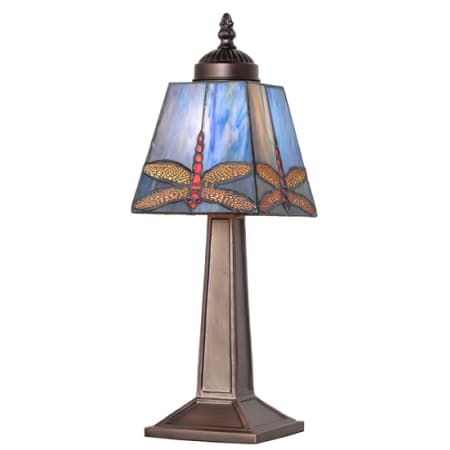 Meyda Tiffany Dragonfly 15" Tall Buffet Table Lamp Mahogany Bronze