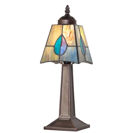 Meyda Tiffany Mackintosh Leaf 15" Tall Buffet Table Lamp Mahogany Bronze