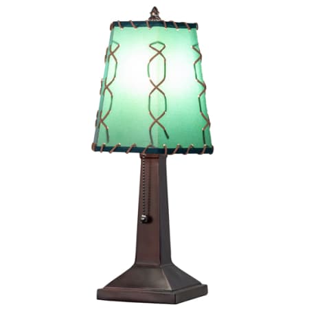 Meyda Tiffany Greenwood 13" Tall Buffet Table Lamp Mahogany Bronze