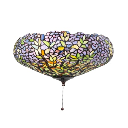 Meyda Tiffany Duffner and Kimberly Laburnum 18" Wide Single Ceiling Fan Light Kit Mahogany Bronze