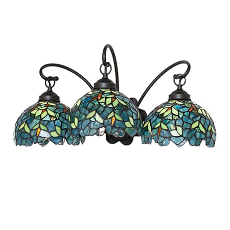 Meyda Tiffany 3 Light 11" Tall Wall Sconce Mahogany Bronze