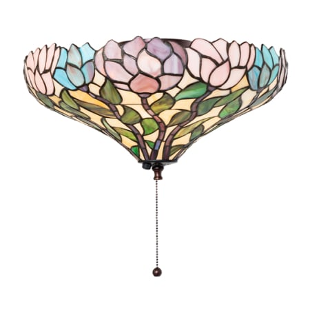 Meyda Tiffany Wisteria 16" Wide Single Ceiling Fan Light Kit Mahogany Bronze