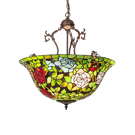 Meyda Tiffany 3 Light 24" Wide Pendant Mahogany Bronze