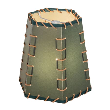 Meyda Tiffany Faux Leather and Rawhide 7" Tall Lamp Shade Green