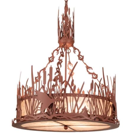 Meyda Tiffany Ducks in Flight 4 Light 26" Wide Pendant Rust