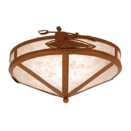 Meyda Tiffany Lone Kayak 2 Light 16" Wide Semi-Flush Ceiling Fixture Rust